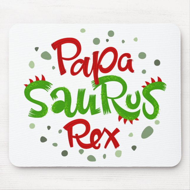 Papa Saurus Rex Graphic Mousepad (Vorne)