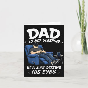 Papa schläft nicht, ruht nur die Augen, lustige Vä Karte