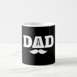 Papa-Schnurrbart-Tasse Schwarz-Weiß Kaffeetasse