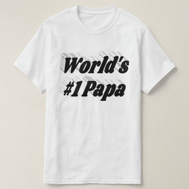 Papa-schwarzer Text T-Shirt (Design vorne)