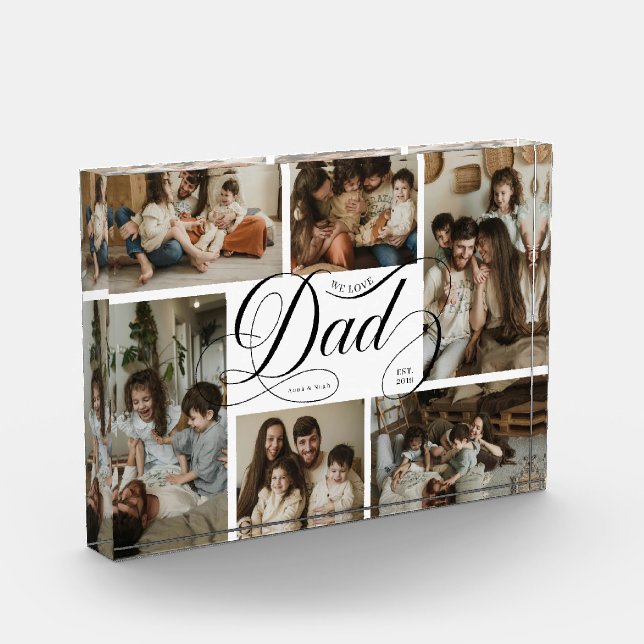 Papa-Script-Typografie 6-Foto-Collage Fotoblock (Links)