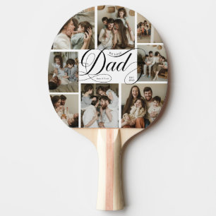 Papa-Script-Typografie 8-Foto-Collage Tischtennis Schläger