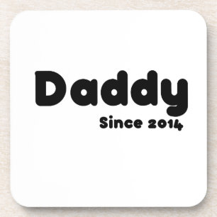 Papa seit 2014. Vatertagsgeschenk Getränkeuntersetzer