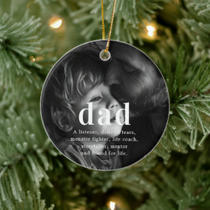 Papa   Sentimentales Foto-Andenken Weihnachten Keramik Ornament