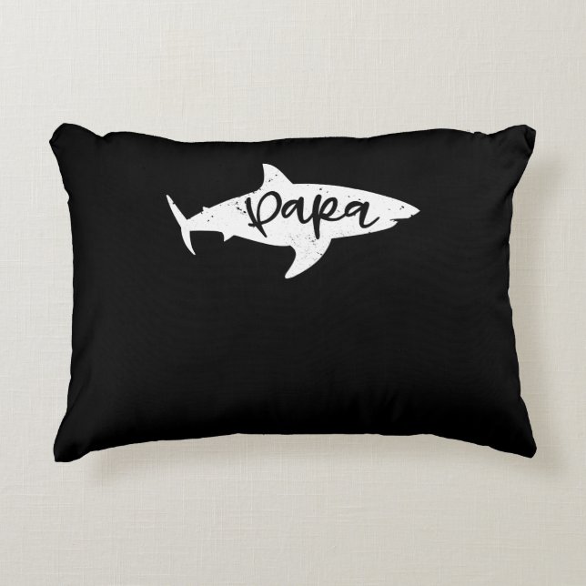 Papa Shark Vater Fin Father Not Dekokissen (Vorderseite)