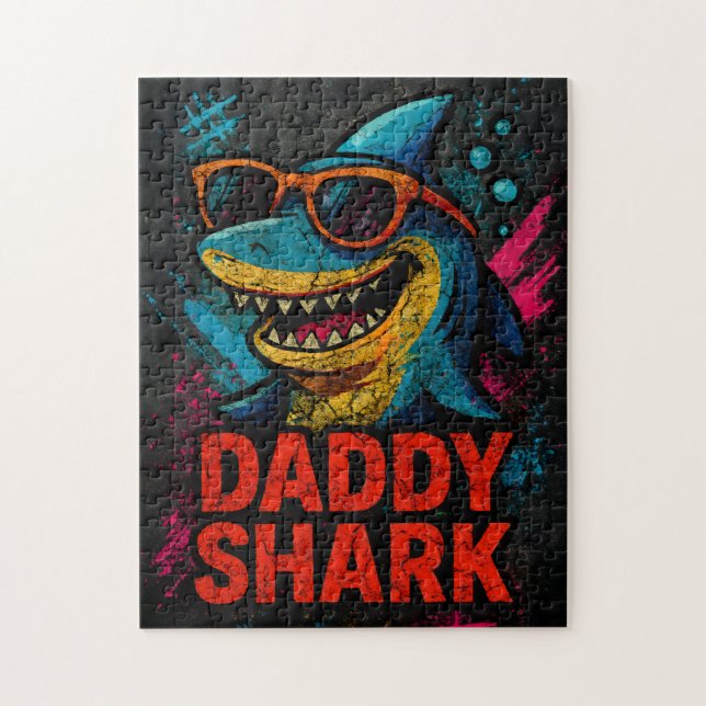 Papa Shark Vatertag Geschenke (Vertikal)
