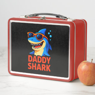 Papa Shark Vatertag Geschenke Metall Brotdose