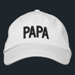 Papa Simple Trendy Moderne Typografie Custom Bestickte Baseballkappe<br><div class="desc">Papa Simple Trendy Moderne Typografie Custom Sticked Baseball Cap bietet den einfachen modernen bestickten Text "Papa". Perfekt als Geschenk für Papa zum Vatertag,  Weihnachten,  Geburtstag und vieles mehr. Erstellt von Evco Studio www.zazzle.com/store/evcostudio</div>