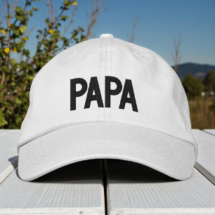 Papa Simple Trendy Moderne Typografie Custom Bestickte Baseballkappe