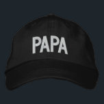 Papa Simple Trendy Moderne Typografie Custom Bestickte Baseballkappe<br><div class="desc">Papa Simple Trendy Moderne Typografie Custom Sticked Baseball Cap bietet den einfachen modernen bestickten Text "Papa". Perfekt als Geschenk für Papa zum Vatertag,  Weihnachten,  Geburtstag und vieles mehr. Erstellt von Evco Studio www.zazzle.com/store/evcostudio</div>