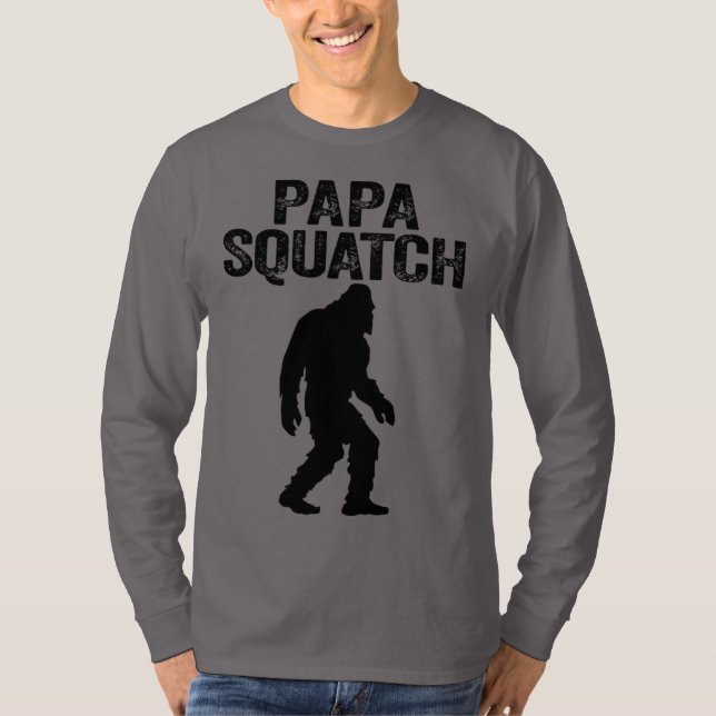 Papa Squatch Funny Bigfoot - Vatertag Geschenk T-Shirt (Vorderseite)
