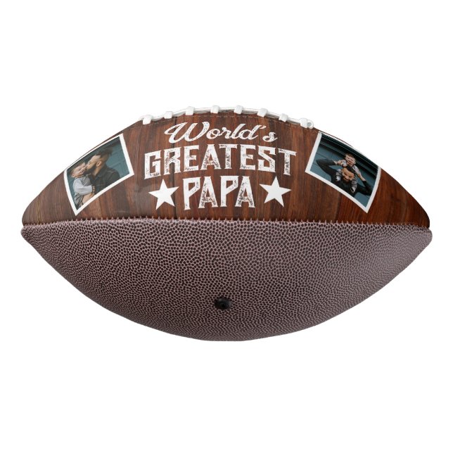 Papa-Star-Foto-Vatertag-Geschenk der Welt Football (Gedreht 270)