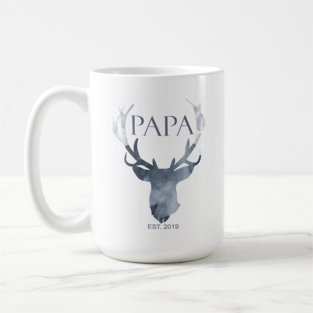 Papa-Tasse, Schwangerschafts-Mitteilungs-Tasse, Kaffeetasse (Links)