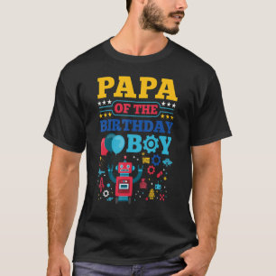 Papa The Birthday Boy Robot Matching Family Par T-Shirt