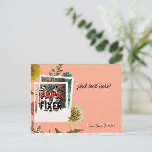 Papa The Fixer Postcard - Vatertag Gruß Feiertagspostkarte