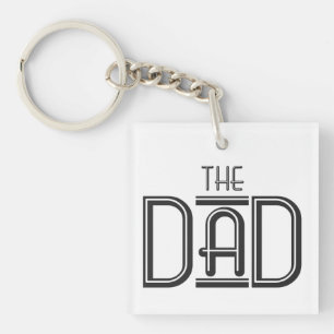 Papa THE personnalisé Texte noir et blanc simple