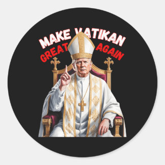 Papa Trump Spaß Design mit Papstvestments Runder Aufkleber