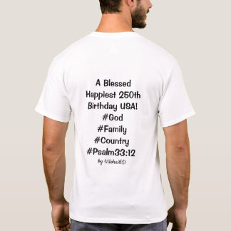 Papa Tshirt Béni Joyeux 250e Anniversaire USA!