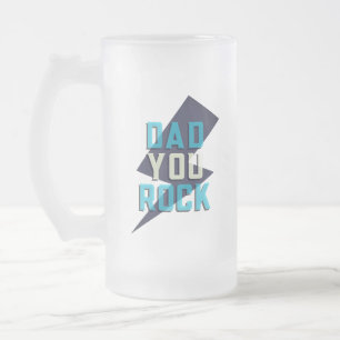 Papa tu déchires Mug en Verre Frosted