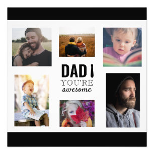 papa, tu es génial photo collage fête des pères ca