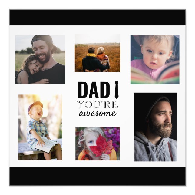 papa, tu es génial photo collage fête des pères ca (Devant)