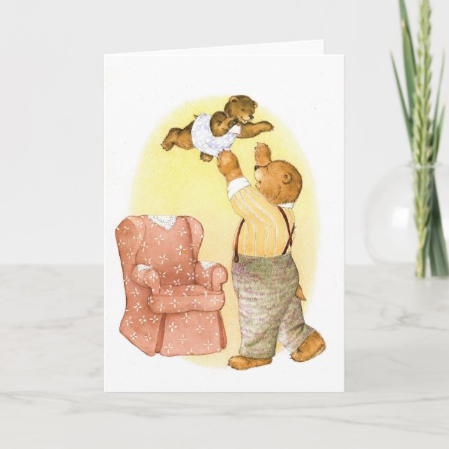 Papa und Baby Bear Karte (Vorderseite)