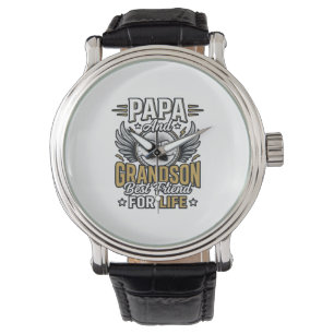 Papa und Enkel bester Freund fürs Leben-Shirt-Desi Armbanduhr