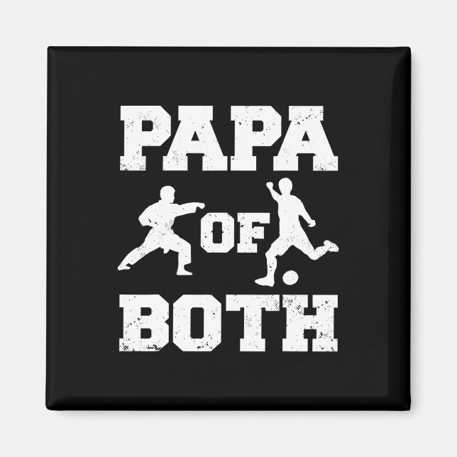 Papa und Karate Papa Magnet (Vorne)