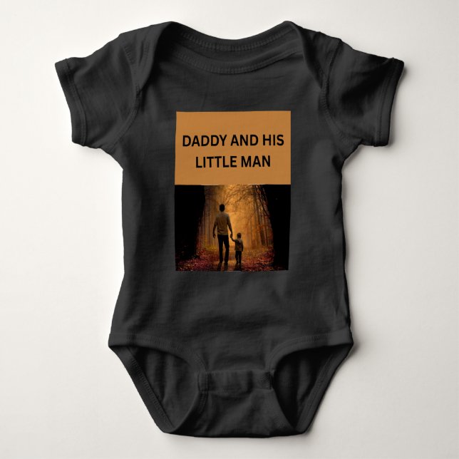 PAPA UND SEIN KLEINER MANN BABY STRAMPLER (Vorderseite)