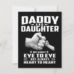 Papa und Tochter nicht immer Augen, sondern Herz Dankeskarte