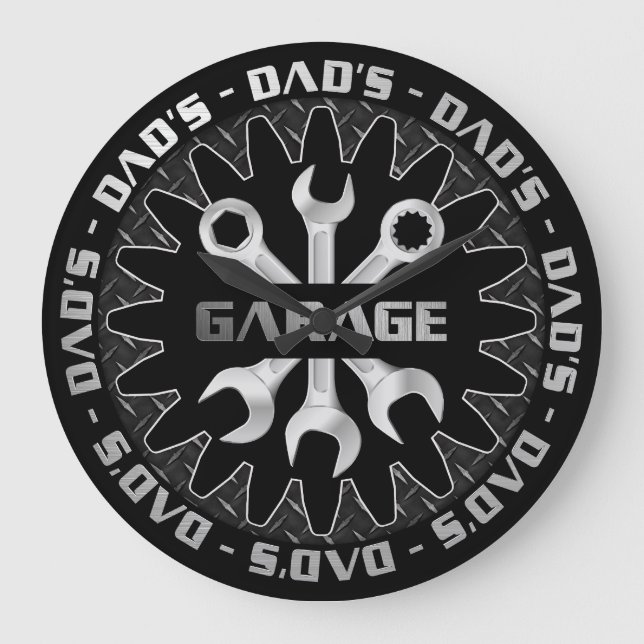 Papa va aimer ce look moderne Garage Horloge mural (Recto)