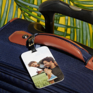 Papa Vater Dad Personalisiertes Vollfoto-Geschenk Gepäckanhänger