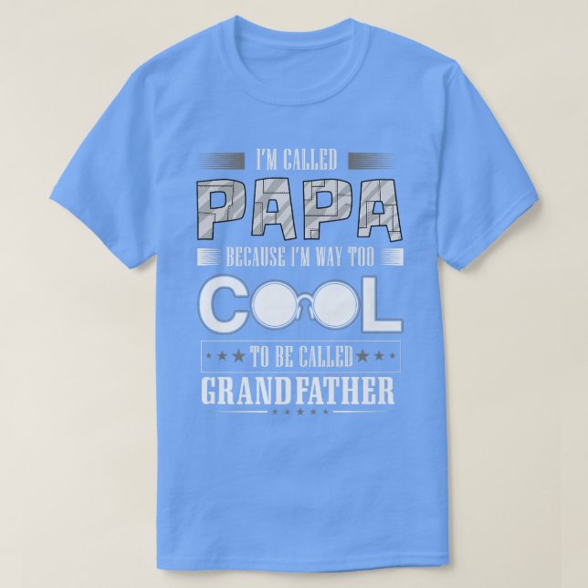 Papa Vater Daddy Cool Großvater Vater's Da T-Shirt (Design vorne)