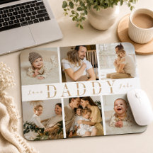 "Papa" Vatertag Kinder Foto Collage Mauspad