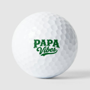 Papa Vibes Grün Retro Golfball Design