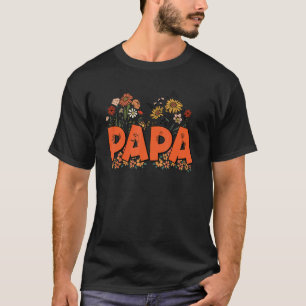 Papa Vintage Wildblume Gartenanlage T-Shirt