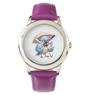 Papa-Vogel-Uhr-Familienkunstwerk Armbanduhr
