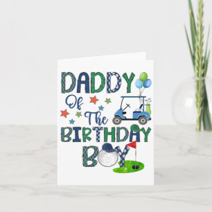 Papa vom Geburtstag, Junge in einem Golfplatz Karte