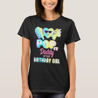 Papa vom Geburtstag Pop It Mädchen Bday P Y Lustig T-Shirt