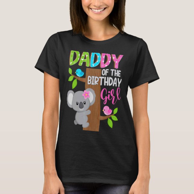 Papa von Koala Girl Matching Family B T-Shirt (Vorderseite)
