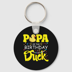 Papa von The Birthday Duck Boy Gummiente Bday Schlüsselanhänger
