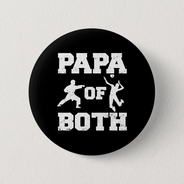 Papa von Volleyll und Karate Papa Button (Vorderseite)