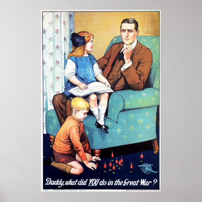 "Papa, was hast du im Großen Krieg gemacht?" Krieg Poster (Vorne)