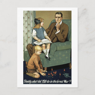 Papa, was hast du im Großen Krieg gemacht? Postkarte