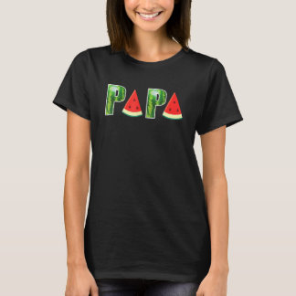 Papa Watermelon Melon Summer Frutti Tutti Party T-Shirt