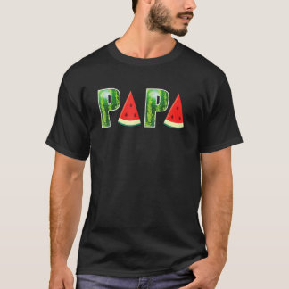 Papa Watermelon Melon Summer Frutti Tutti Party T-Shirt