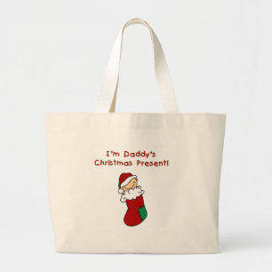 Papa Weihnachten Geschenke und T - Shirt Jumbo Stoffbeutel