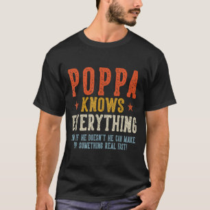 Papa weiß alles Vatertag Retro Vintage T-Shirt