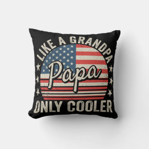 Papa Wie ein Opa nur Cooler USA-Flagge Kissen