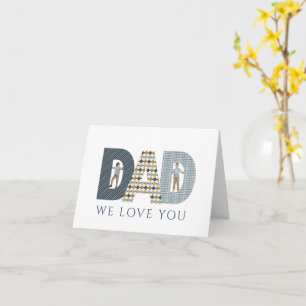 Papa wir lieben dich Foto-Grußkarte Karte